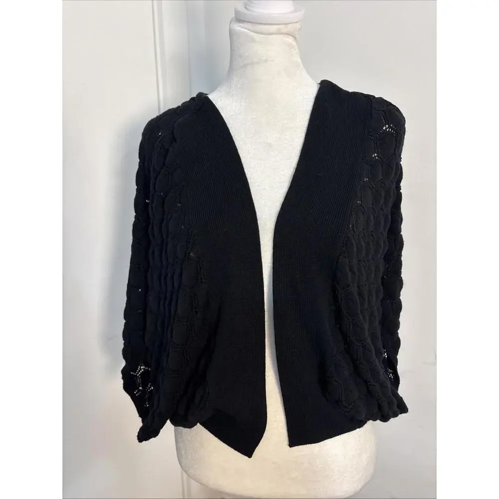 grace karin black xl cardigan‎ Honey weave Boho Quiet Luxury Capsule Stunning